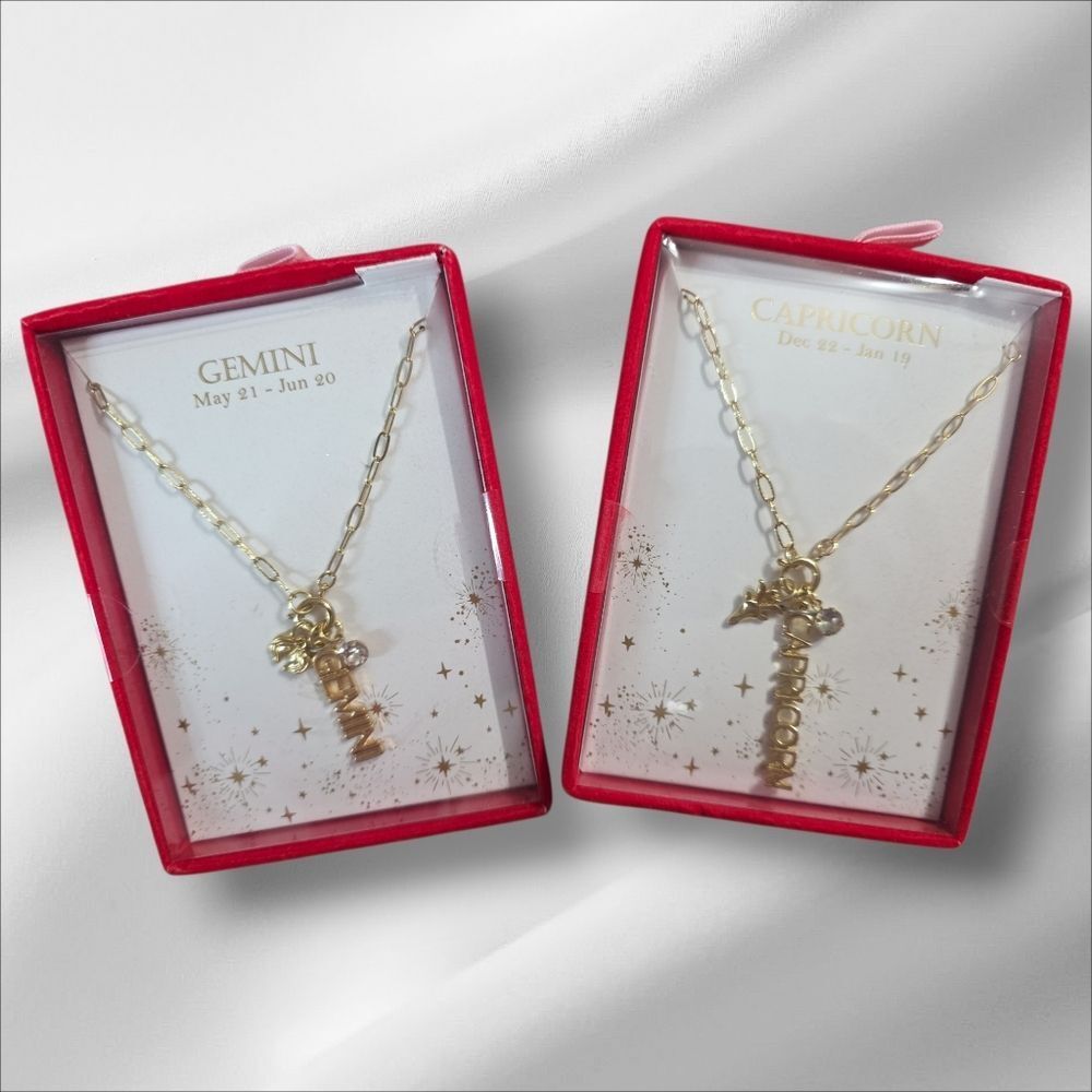 Zodiac Gold Tone Necklace Choose From CAPRICORN OR GEMINI